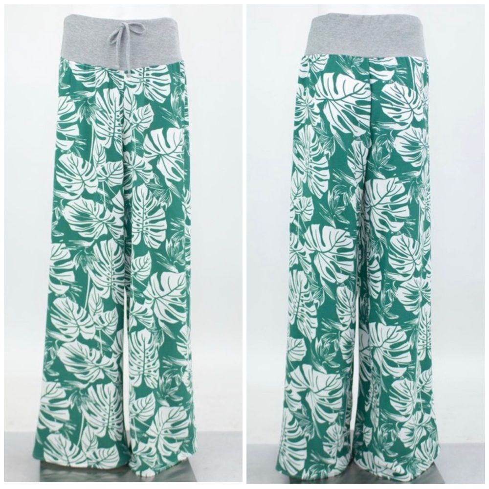 Wide Leg Wintergreen Beach Pants